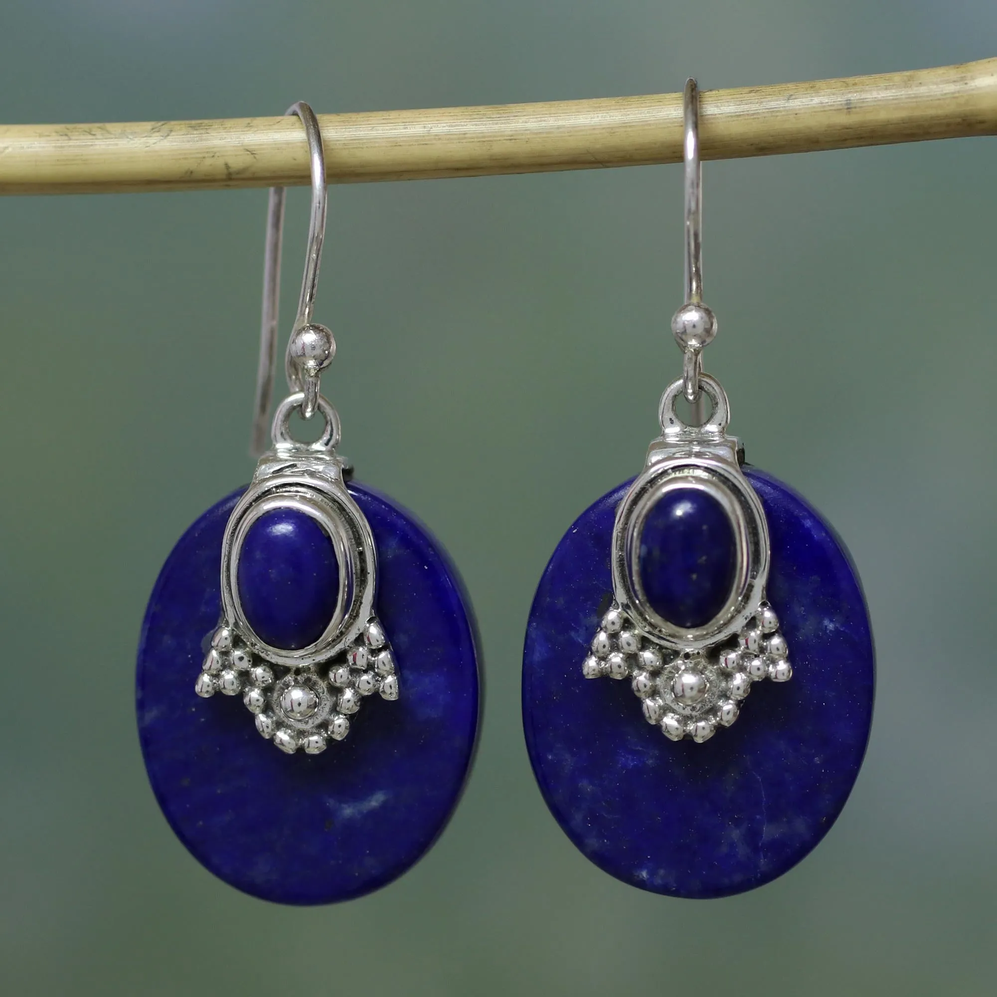 Constellations Artisan Jewelry Lapis Lazuli and Sterling Silver Earrings
