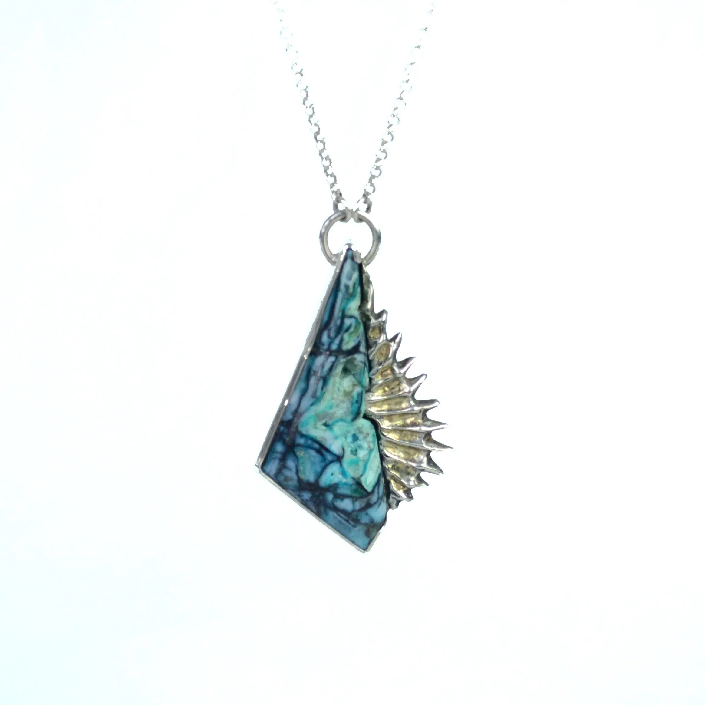 Copper Chrysocolla Coral Necklace