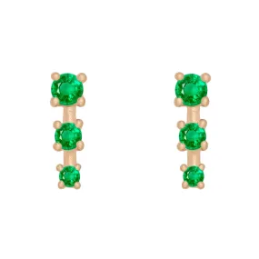 Cora Earrings, Emerald