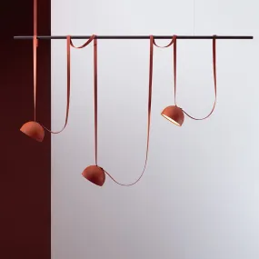 Creative Long Cable Pendant Lights Black/Red DIY Belt Design Hanging Lamp Living Room Bedroom Hall Designer Suspension Lights