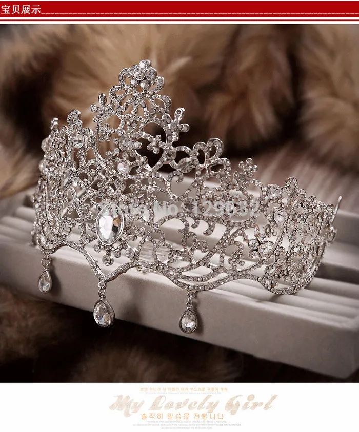 Crystal bridal head crown Bling Bridal tiara wedding hair accessories