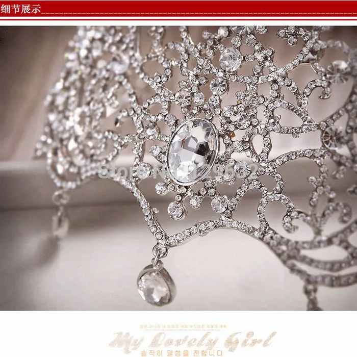 Crystal bridal head crown Bling Bridal tiara wedding hair accessories