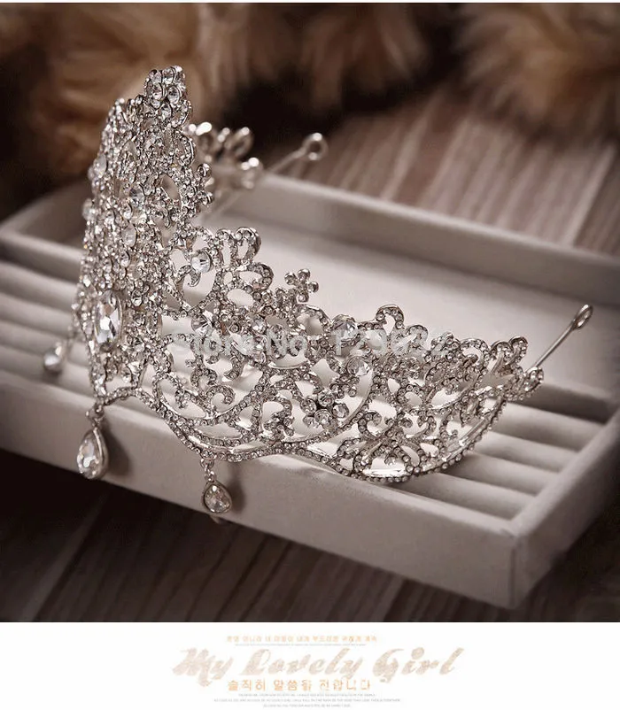 Crystal bridal head crown Bling Bridal tiara wedding hair accessories