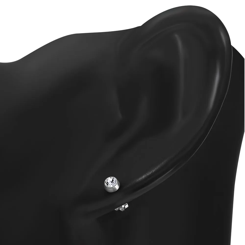 Cubic Zirconia Sterling Silver Stud Earrings