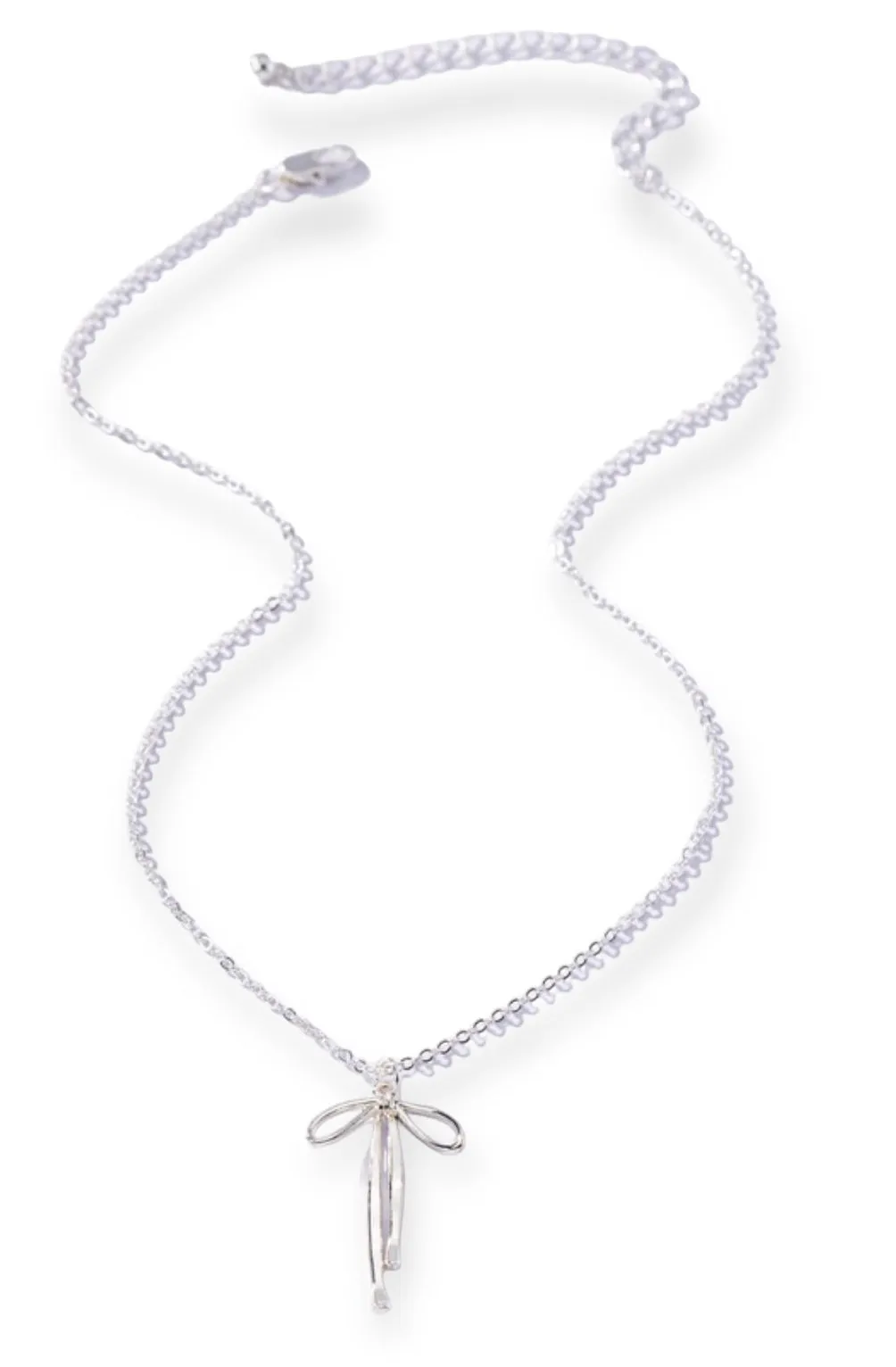 Cypress Brass Bow Pendant Necklace