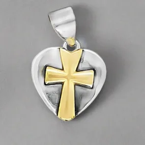 D1845 Cross Heart Pendant