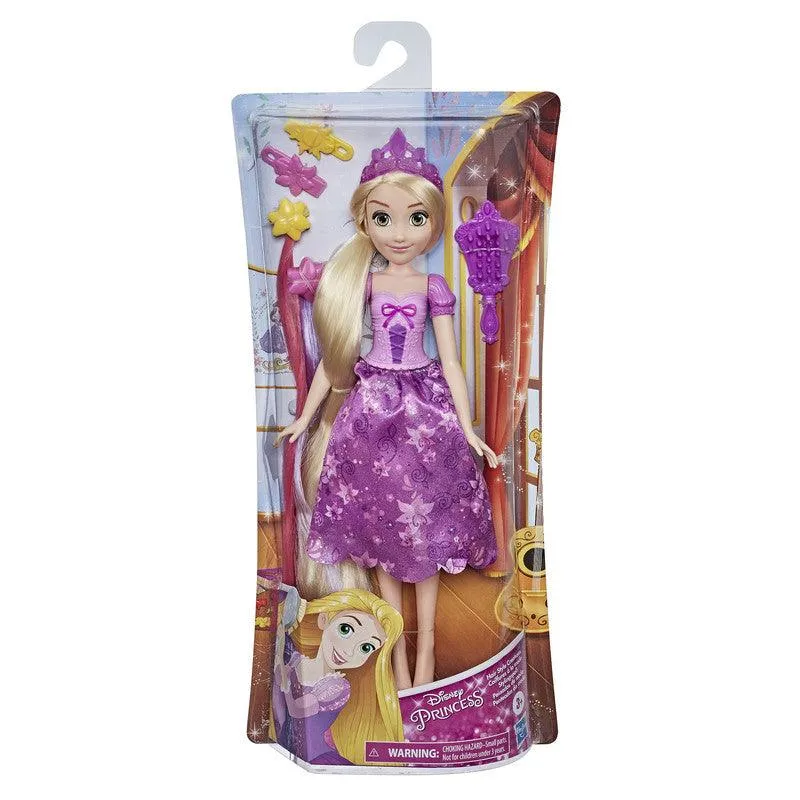 Disney Hair Style Creations Rapunzel Fashion Doll, Hair Styling Toy with Brush, Hair Extensions and Clips