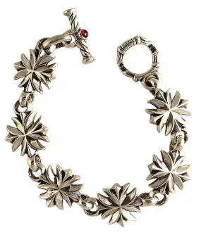 DOUBLE CROSS by Travis Walker - "VALOR CROSS" Sterling Silver Bracelet