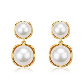 Double Freshwater Pearl & Eulalie  Earrings