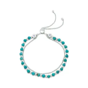 Double Strand Turquoise Bolo Bracelet
