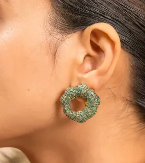 Emerald Asymmetrical Stud | Earrings