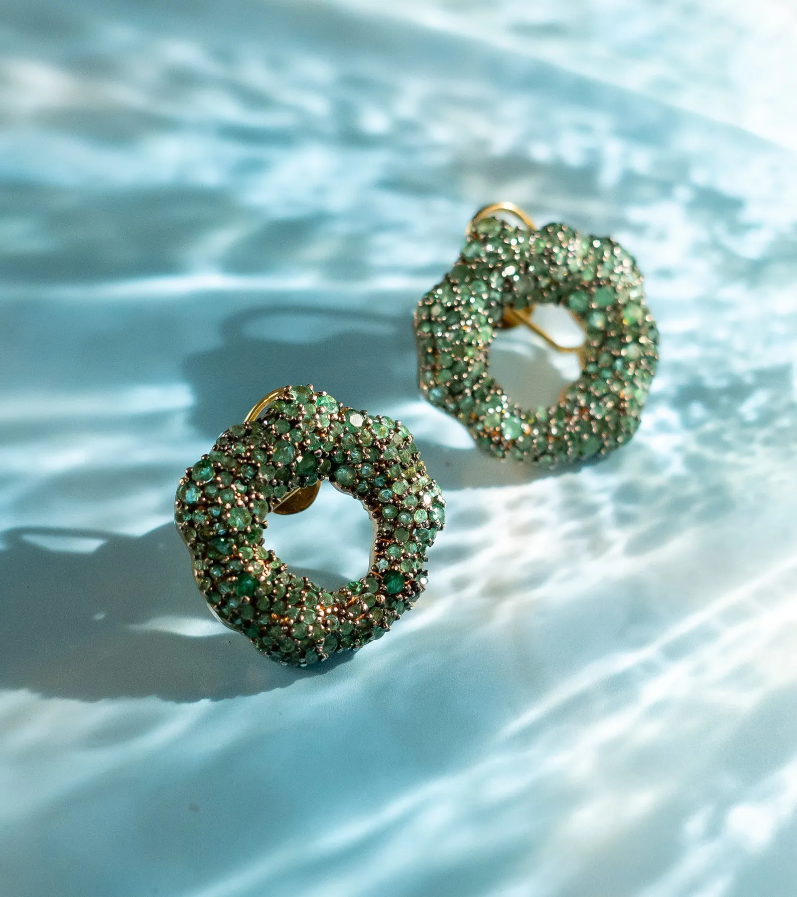 Emerald Asymmetrical Stud | Earrings