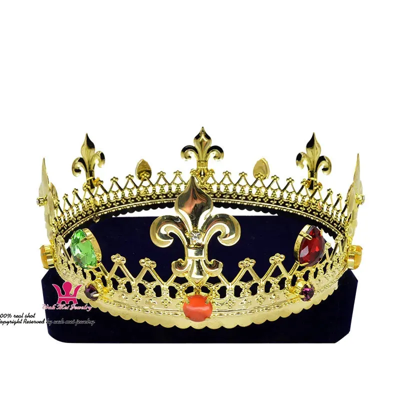 Empire Golden Crown Men's and Women's Role Stage Playing King Queen Retro Hair Accessory
