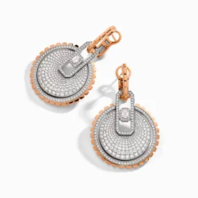 Empire Two-Tone Diamond Medium Statement Earrings