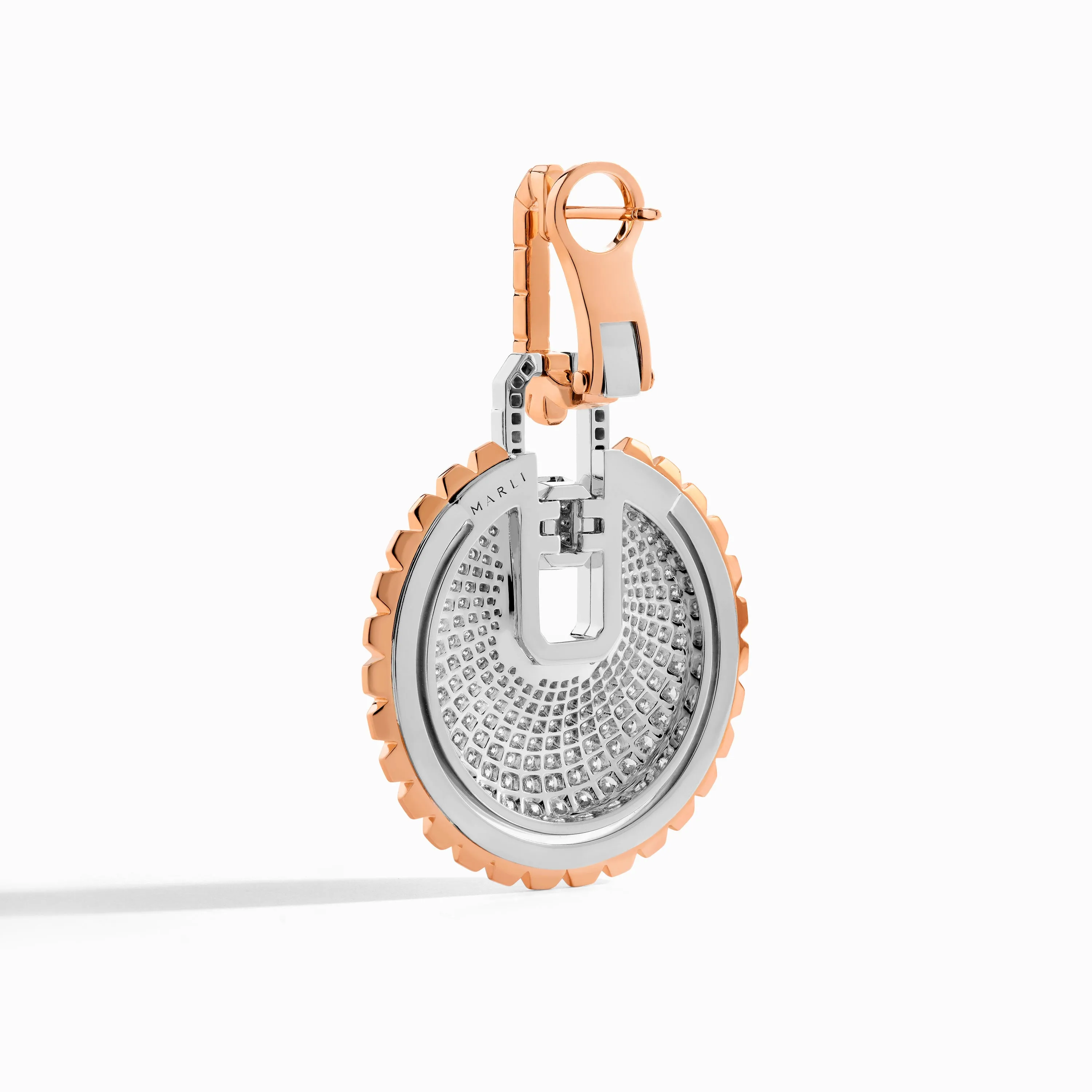 Empire Two-Tone Diamond Medium Statement Earrings