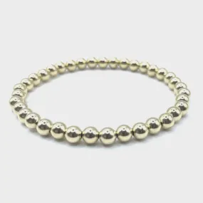 Erin Gray - 5mm 14k Filled Gold Bead Stretch Bracelet