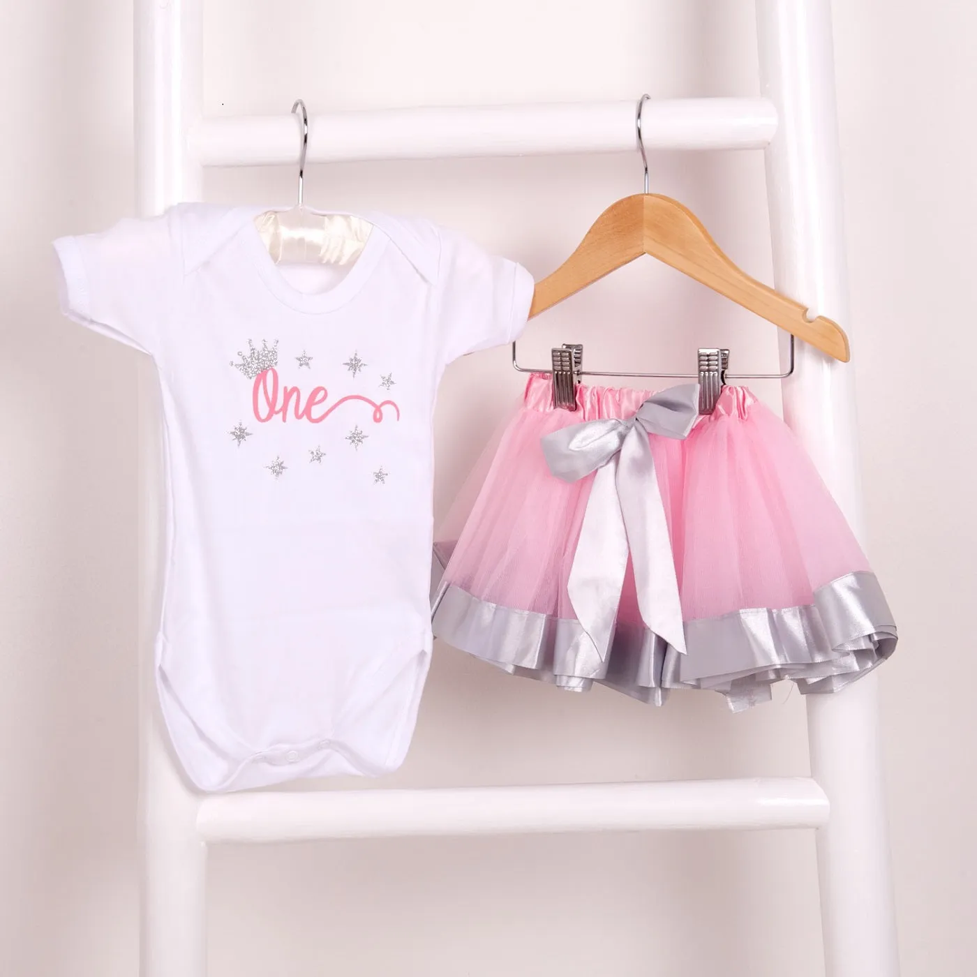 Ex Display Baby Silver Satin Edge Tutu