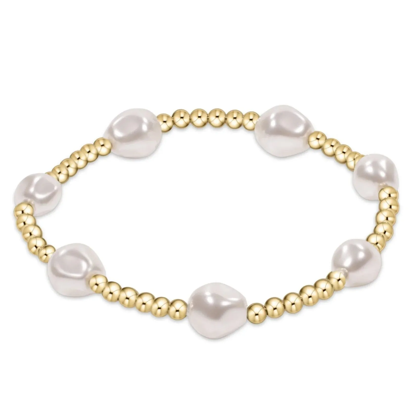 Extends - Admire Gold 3mm Bead Bracelet - Gemstones