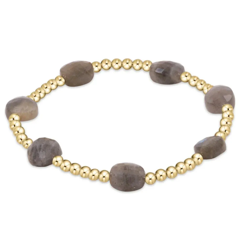 Extends - Admire Gold 3mm Bead Bracelet - Gemstones