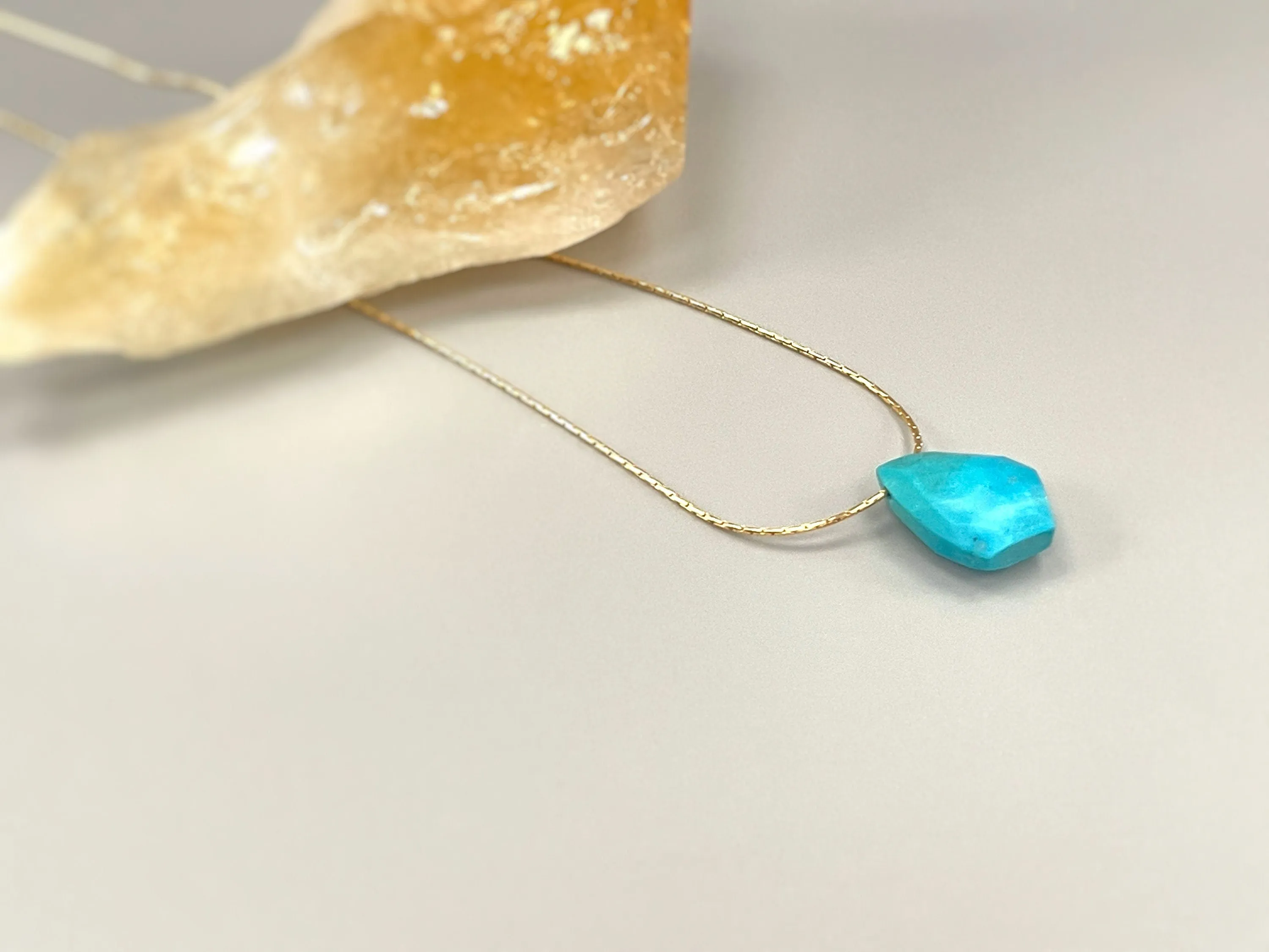 Facetted Turquoise Necklace Sterling Silver Handmade Turquoise Choker