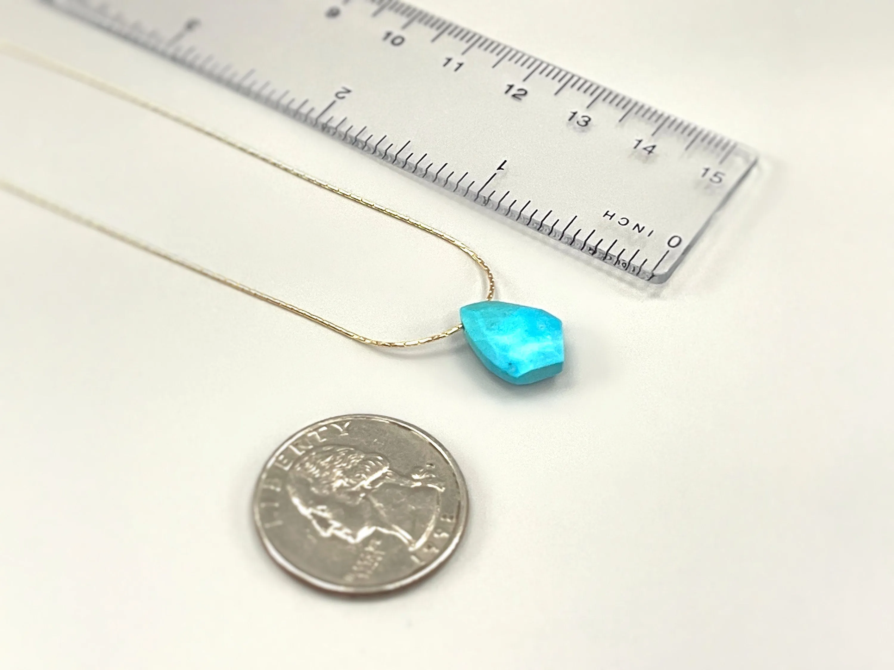 Facetted Turquoise Necklace Sterling Silver Handmade Turquoise Choker