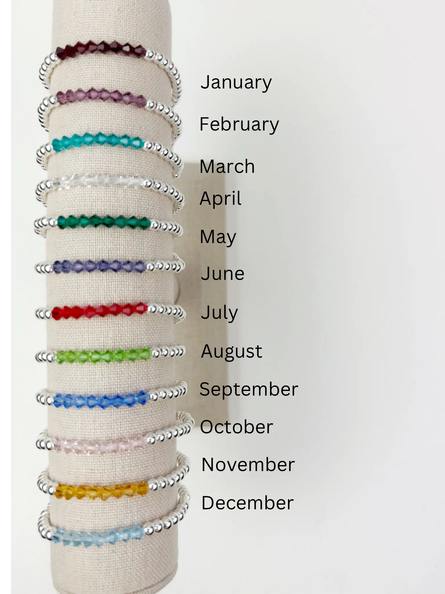 Family Birthstone Beaded Bracelet