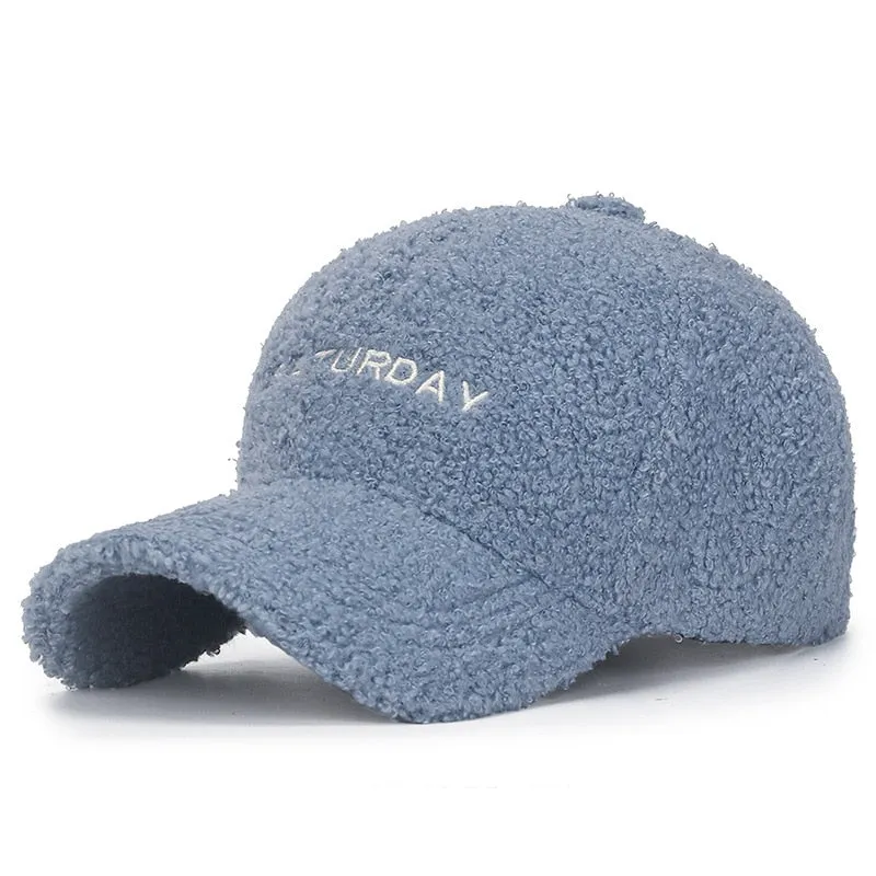 Fashion Wool Thicken Warm Women Men Baseball Cap Autumn Winter Lady Male Casquette Cap Hat For Men Women