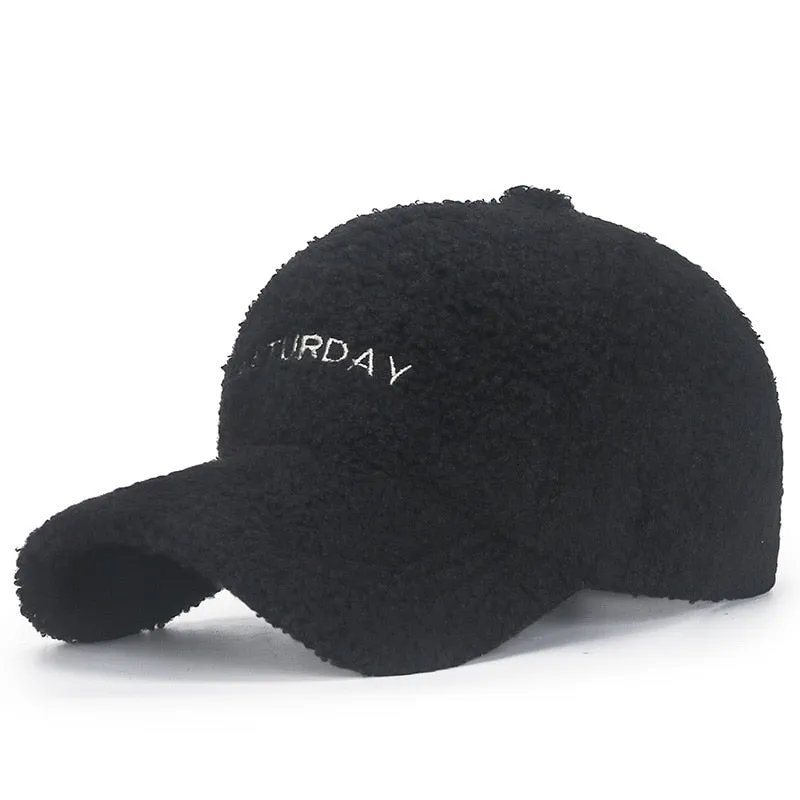 Fashion Wool Thicken Warm Women Men Baseball Cap Autumn Winter Lady Male Casquette Cap Hat For Men Women