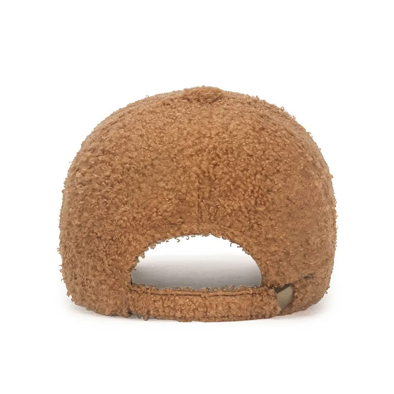 Fashion Wool Thicken Warm Women Men Baseball Cap Autumn Winter Lady Male Casquette Cap Hat For Men Women