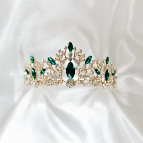 Felicity's Tiara in Green & Gold