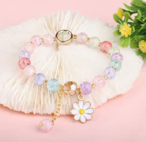 FLORA - Children’s Crystal Bead Adjustable Bracelet - Accent