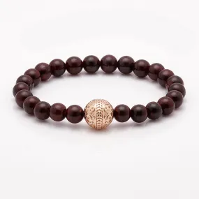Garnet Rose Gold Bracelet