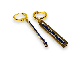 Gemstone Bar Earrings-Uni-T
