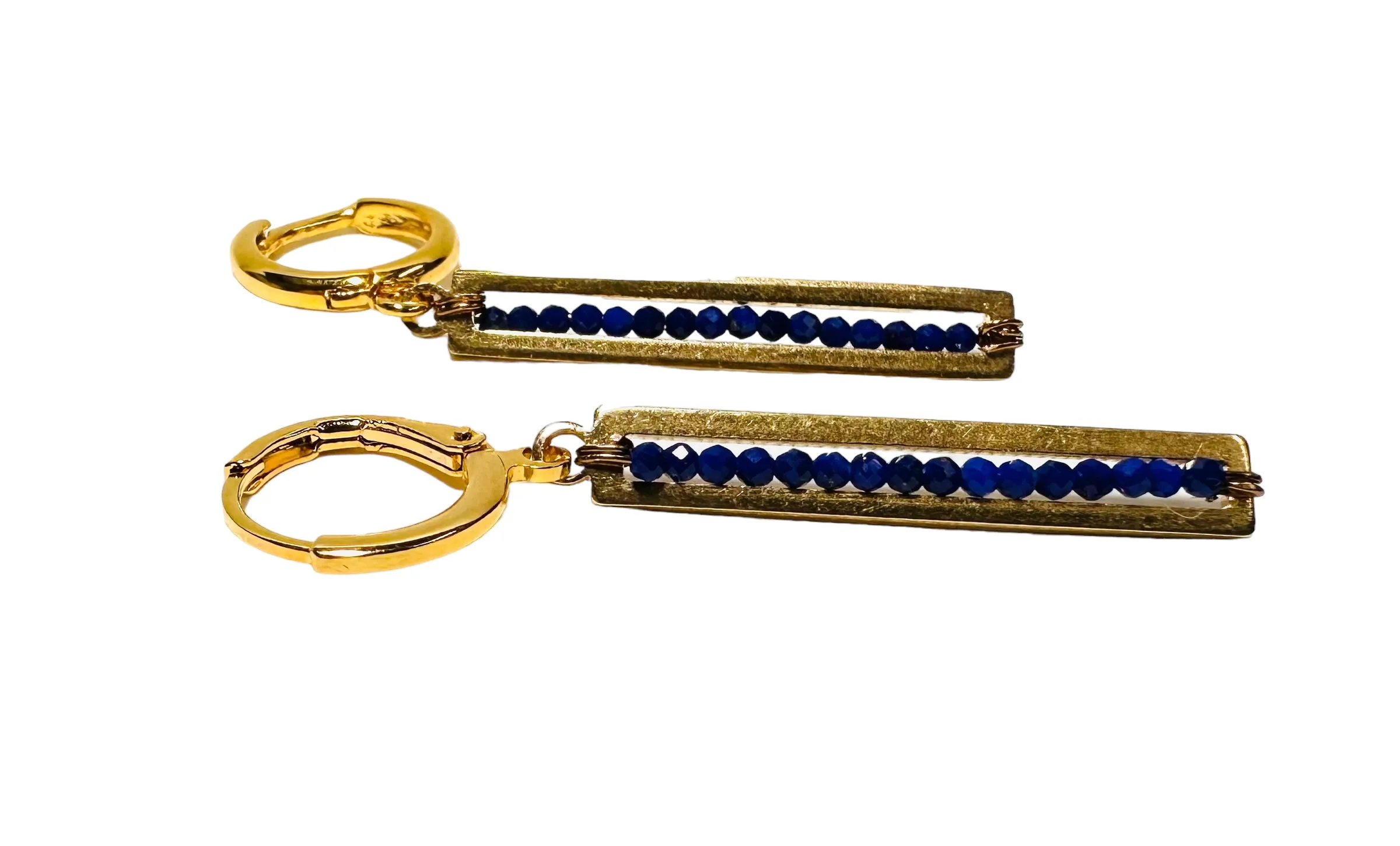 Gemstone Bar Earrings-Uni-T