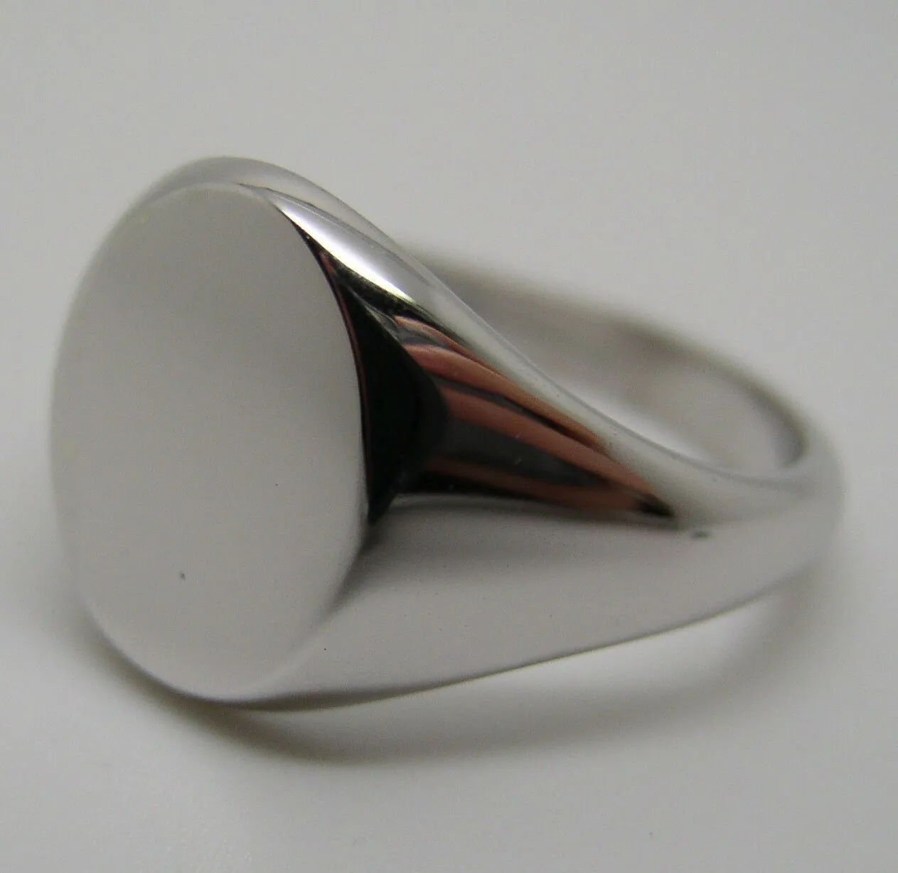 Genuine Size M Sterling Silver 925 Solid Heavy Signet Ring
