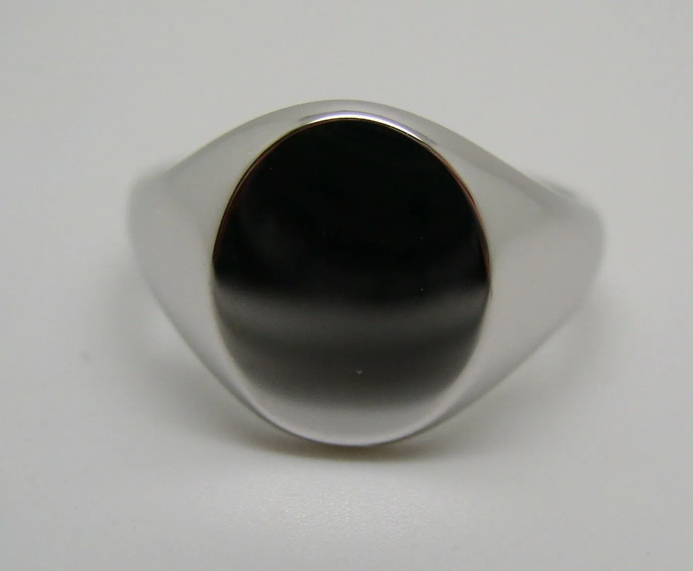 Genuine Size M Sterling Silver 925 Solid Heavy Signet Ring