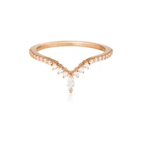 Georgini Rock Star Rose Gold Plated Sterling Silver Tiara Ring