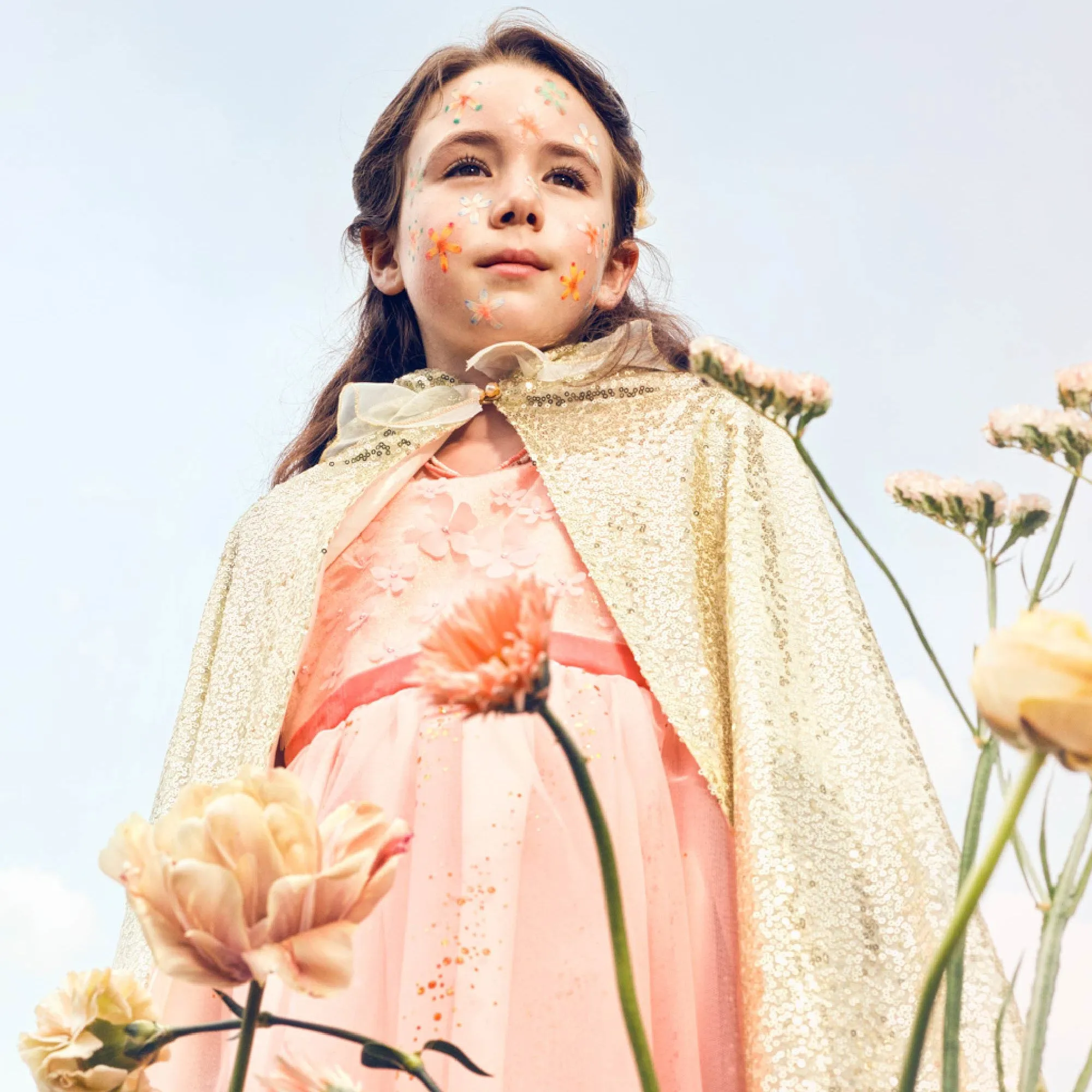 Gold Sequin Dressing up Cape