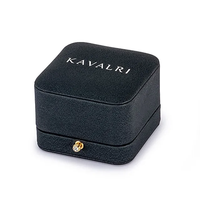 Gold Signet Ring with Offset Diamond