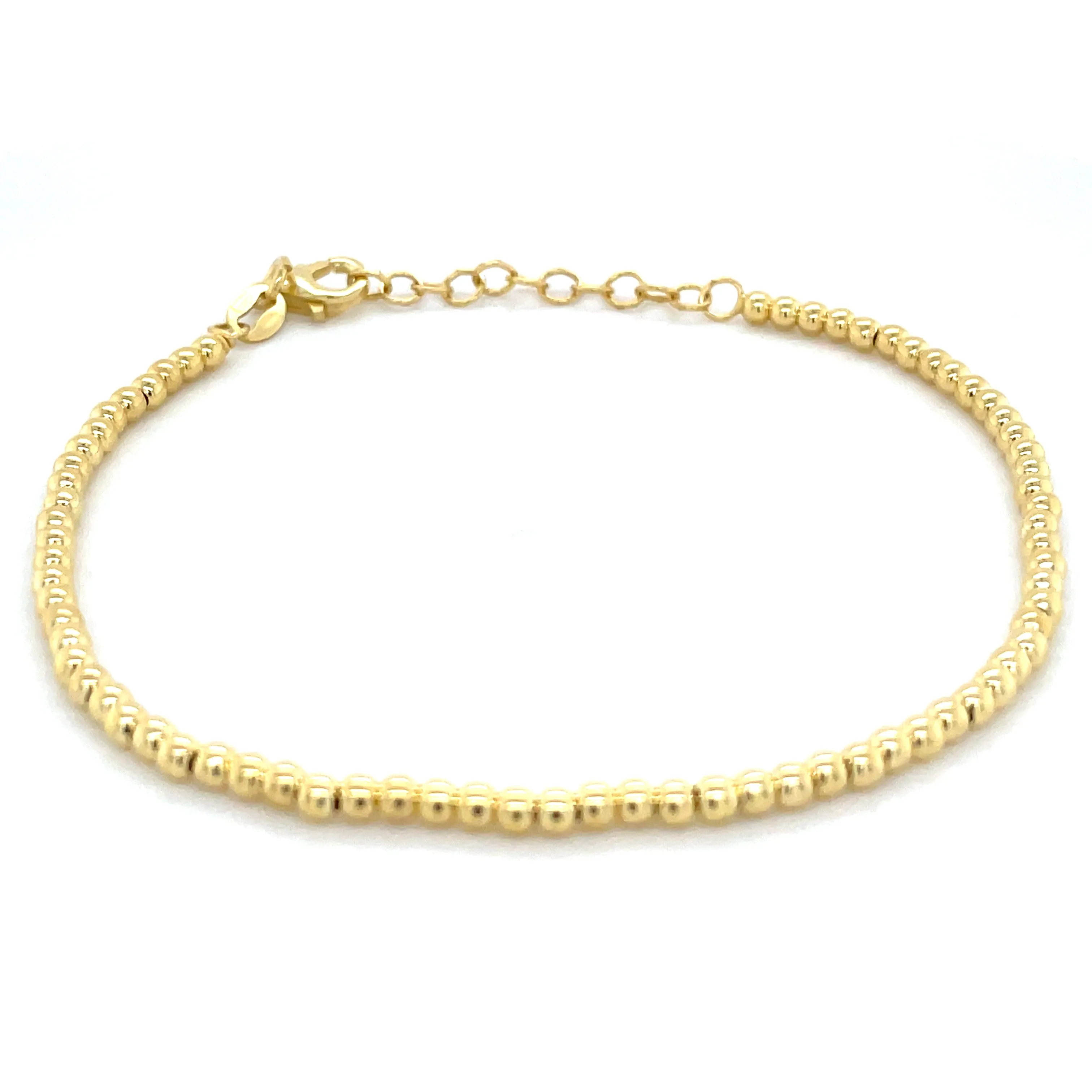 Golden Small Round Beaded Bracelet