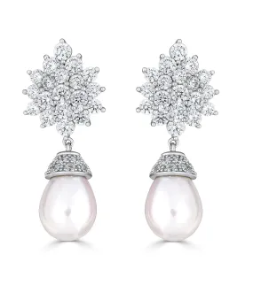 Grace Cluster Freshwater Pearl Earrings