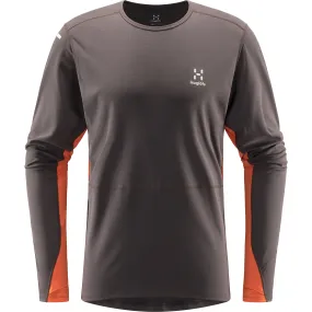 Haglöfs L.I.M Crown LS Tee Men Magnetite/Flame Orange | Buy Haglöfs L.I.M Crown LS Tee Men Magnetite/Flame Orange here | Outnorth