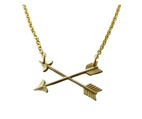 Handmade Brass Arrows Necklace