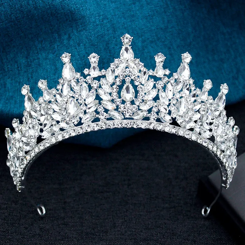 High Point Crystal Party Prom Birthday Tiaras Crowns Hair Jewelry Accessories