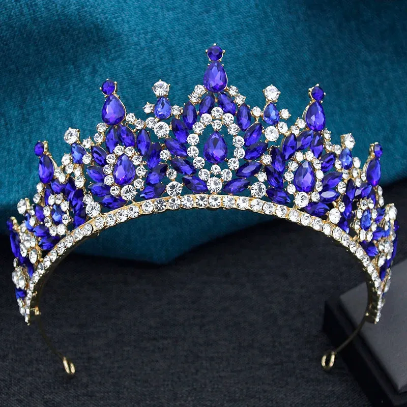 High Point Crystal Party Prom Birthday Tiaras Crowns Hair Jewelry Accessories