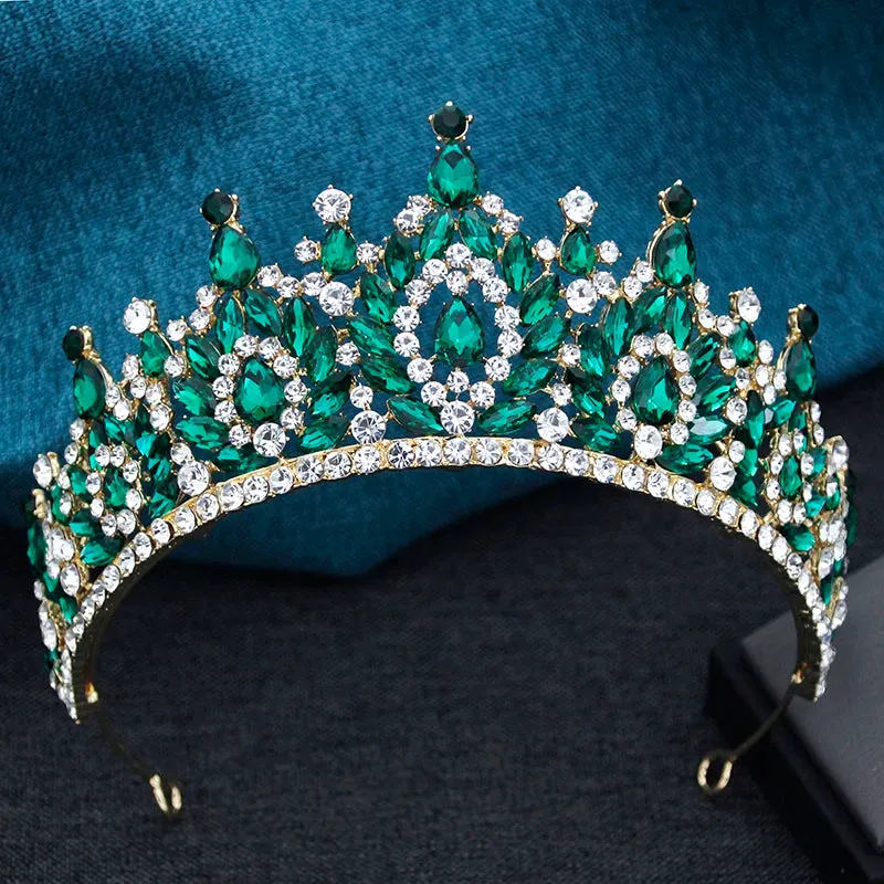 High Point Crystal Party Prom Birthday Tiaras Crowns Hair Jewelry Accessories