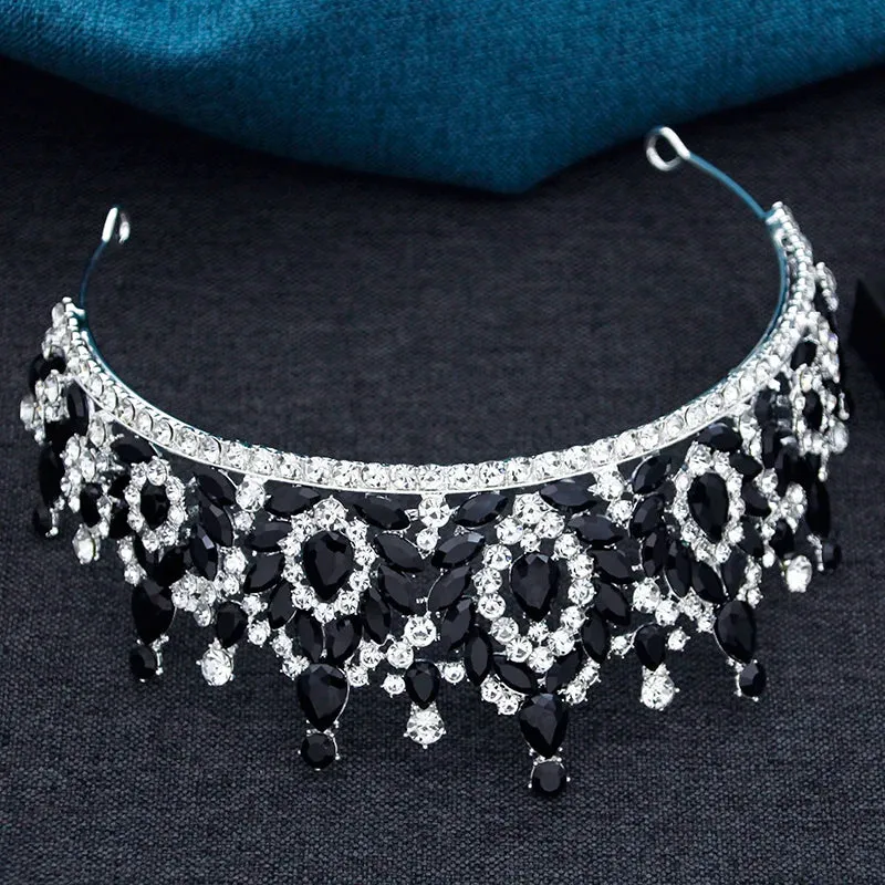 High Point Crystal Party Prom Birthday Tiaras Crowns Hair Jewelry Accessories