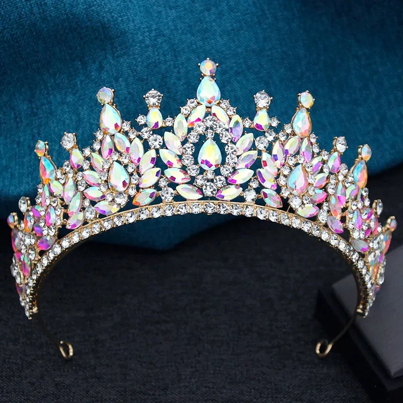 High Point Crystal Party Prom Birthday Tiaras Crowns Hair Jewelry Accessories