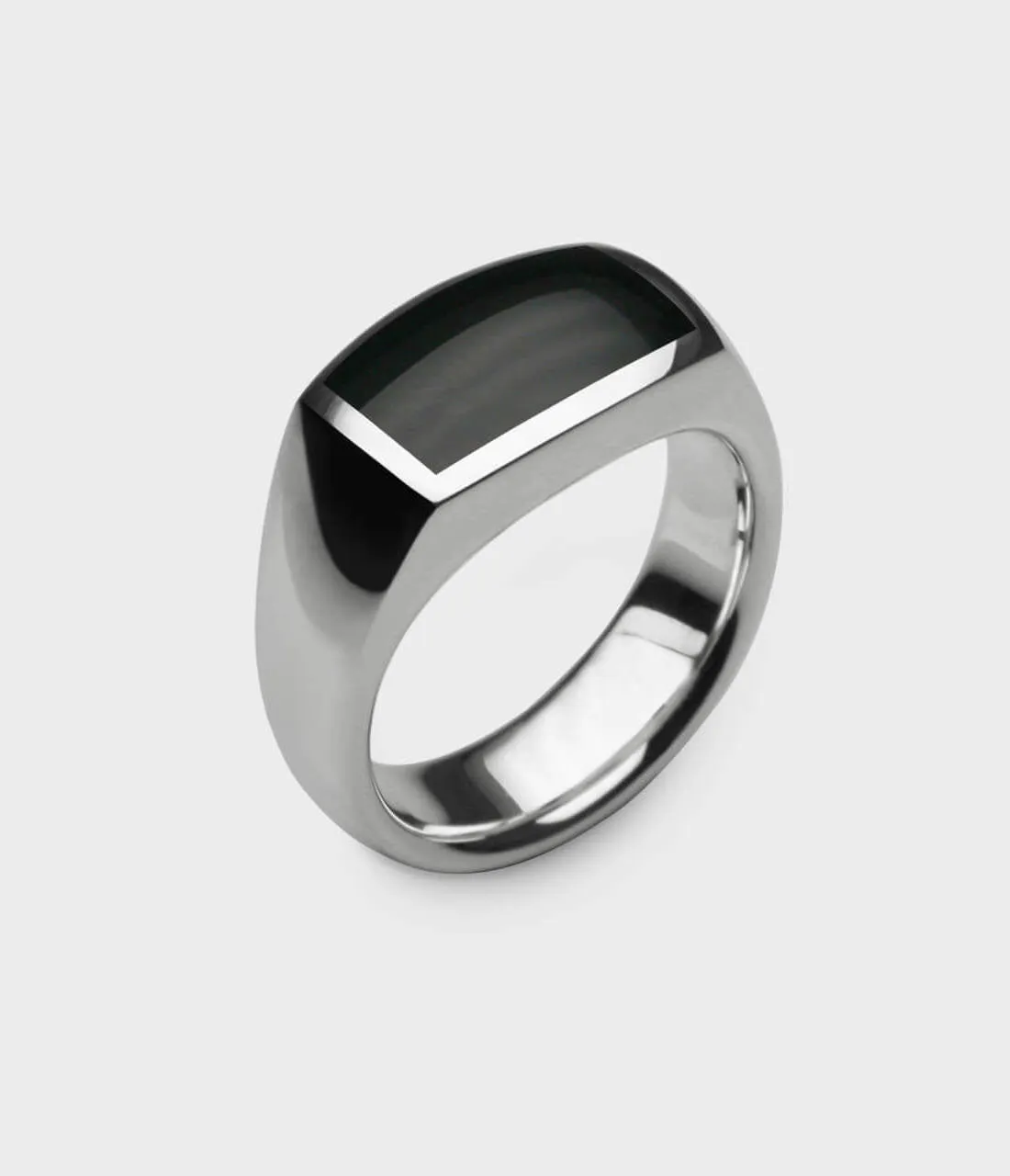 Inlaid Oxford Signet Ring