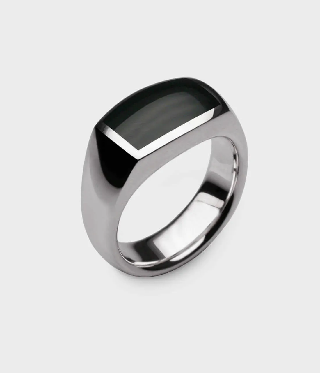 Inlaid Oxford Signet Ring